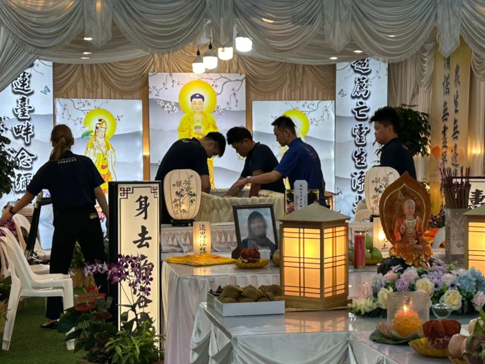 Singapore Funeral Enterprise Team Singapore Funeral Enterprise team setting up funeral wake